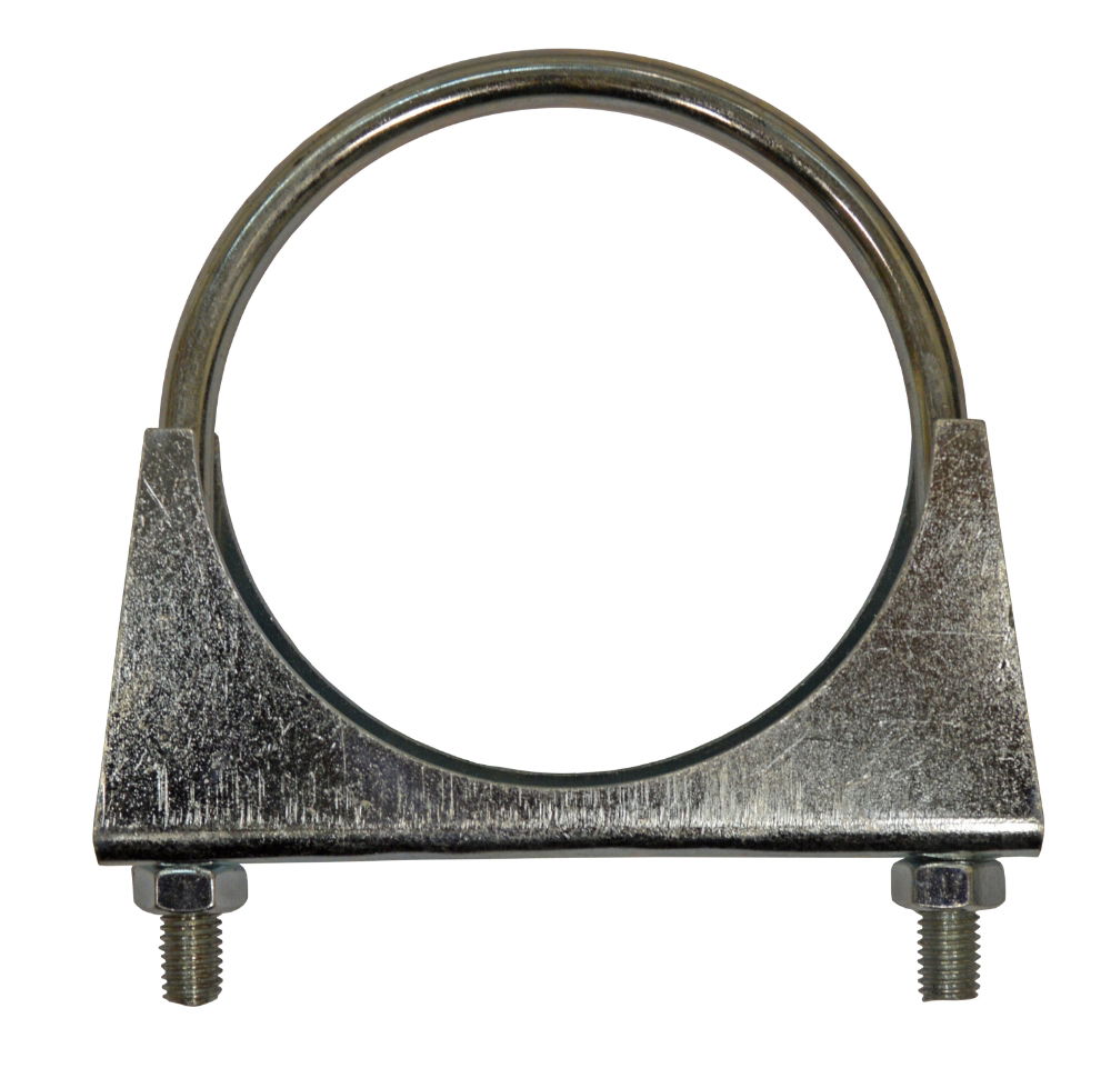 Pack 89mm x M8 U Bolt & Metal Saddle BZP