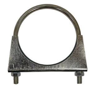 Pack 89mm x M8 U Bolt & Metal Saddle BZP