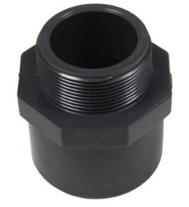 MS Adaptor 2" BSP x 75mm uPVC Grey