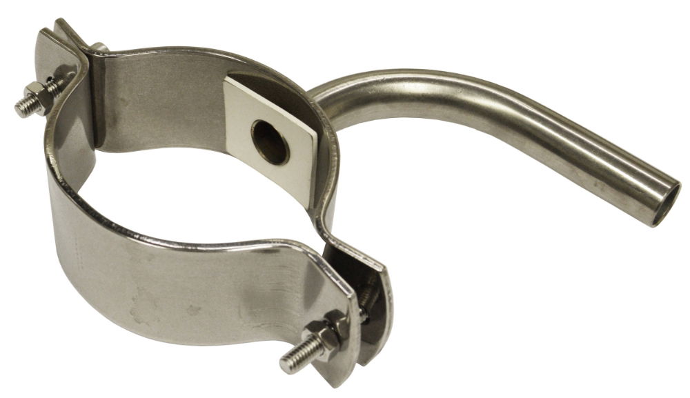 MS Nipple complet coude 16mm pour tube 76mm